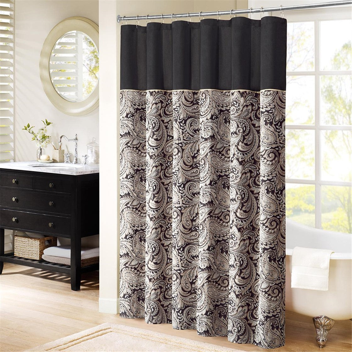 Jacquard Shower Curtain Multicolor Polyester