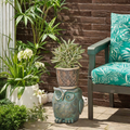 Owl Garden Stool Lots Of Scene Pictures Antique Green Magnesium Oxide