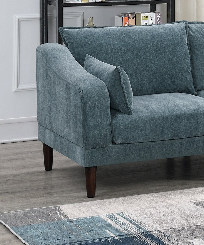 Gorgeous Mineral Color Laf Raf One Arm Chair Morgan Fabric 1Pc Chair Pillow Soft Cushion Wood Legs Living Room Furniture Grayish Primary Living Space Classic,Contemporary,Modern Fabric