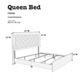 Queen Bed In Dark Gray Oak Rustic Accents Box Spring Required Queen Dark Gray Panel Fabric