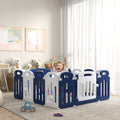 Qaba Baby Playpen, 14 Panels Sturdy Safety Play Yard For Babies And Toddlers, 57