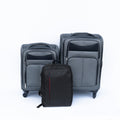 Luggage 2 Piece Backpack Set Gray No Password Lock Gray Fabric Metal