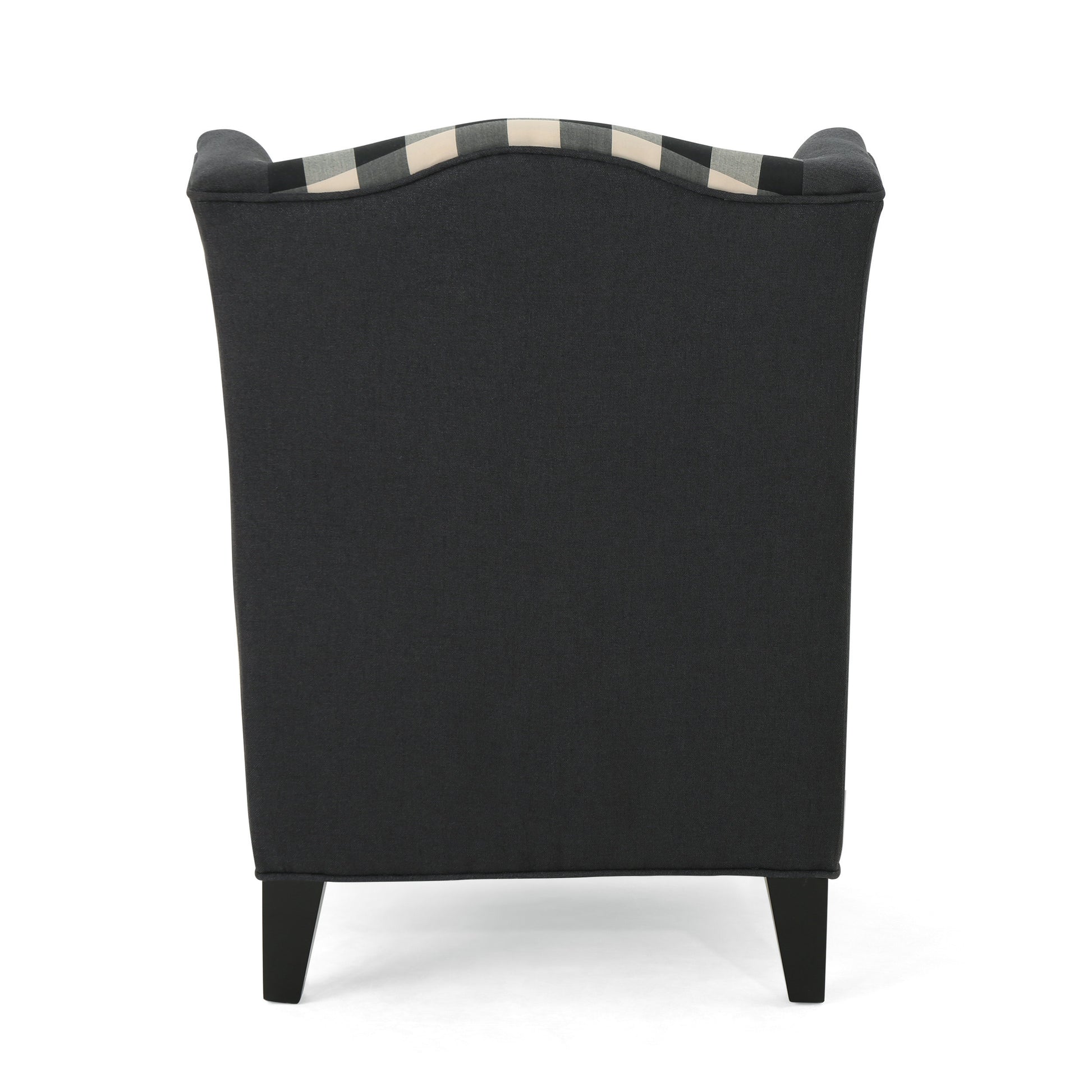 Toddman Hi Back Club Chair, High Back Fabric Club Chair, Black Checkerboard And Dark Charcoal 28D X 33W X 38H Inch Black White Scottie Dogs Fabric