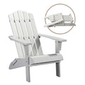 Hips Folding Adirondack Chair, Ultra Durable Weather Resistant Design, Real Wood Look, Easy Folding With No Pins Needed, 300 Lb Capacity, White White Plastic