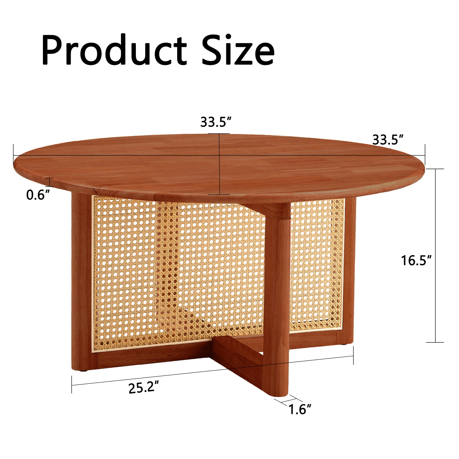 A Natural And Elegant Deep Red Wooden Coffee Table With Artificial Rattan Decorations, Perfect For A Fashionable Living Room And Comfortable Tea Drinking Time Red Wood