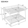 Full Xl Over Queen Metal Bunk Bed With Ladder And Guardrails, White Expected Arrival Time: 9.7 Box Spring Not Required Full Xl White Metal Metal