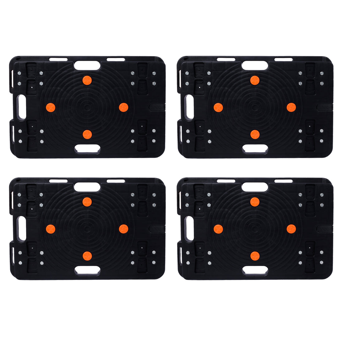4Pcs Moving Dolly, Heavy Duty Furniture Rolling Mover, Interlocking Moving Dolly With 4 Wheels For Couch Boxes Heavy Items, 23.6 X 15.7 Inch 330 Lbs Capacity Each Count Black Plastic