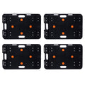 4Pcs Moving Dolly, Heavy Duty Furniture Rolling Mover, Interlocking Moving Dolly With 4 Wheels For Couch Boxes Heavy Items, 23.6 X 15.7 Inch 330 Lbs Capacity Each Count Black Plastic