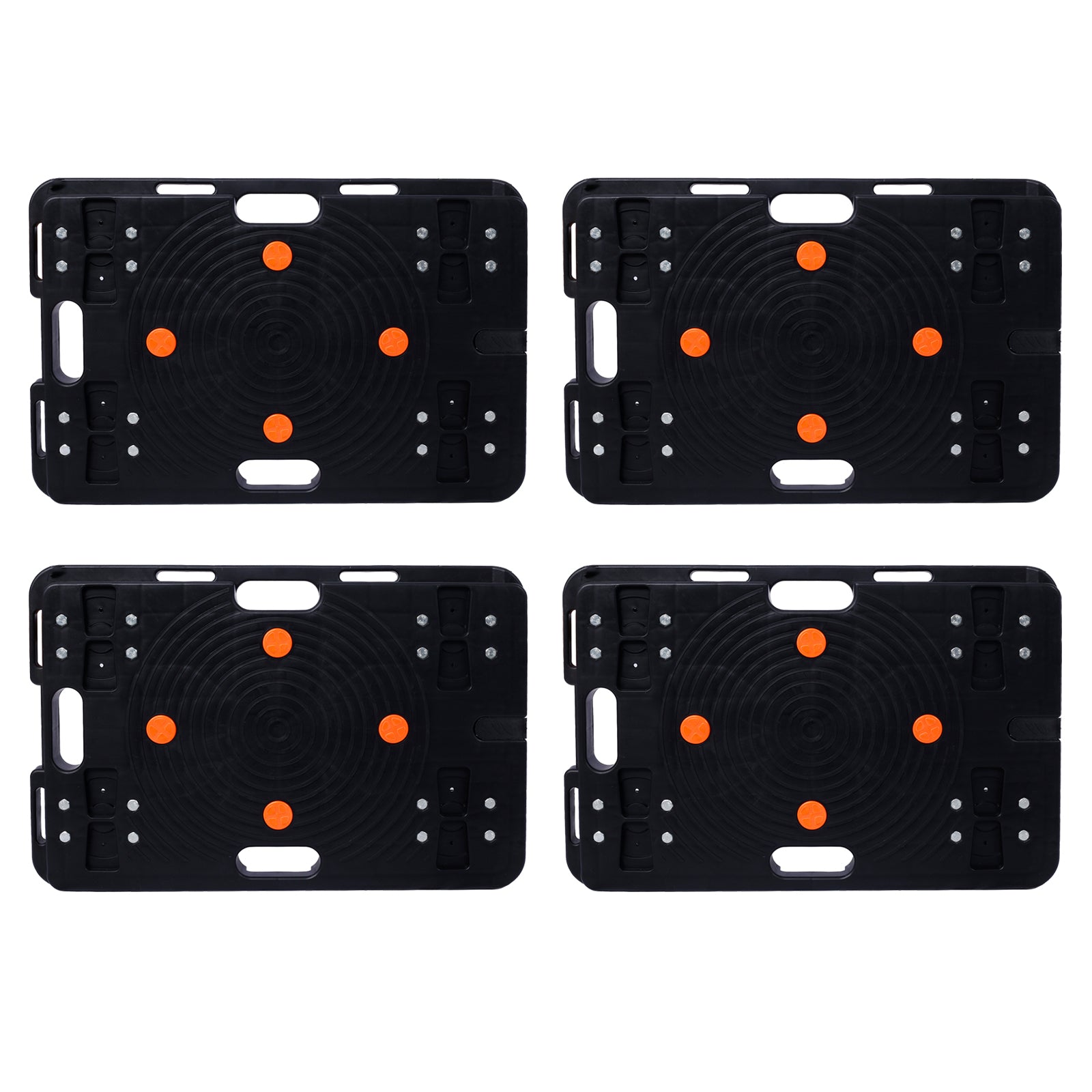 4Pcs Moving Dolly, Heavy Duty Furniture Rolling Mover, Interlocking Moving Dolly With 4 Wheels For Couch Boxes Heavy Items, 23.6 X 15.7 Inch 330 Lbs Capacity Each Count Black Plastic