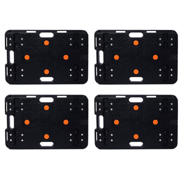 4Pcs Moving Dolly, Heavy Duty Furniture Rolling Mover, Interlocking Moving Dolly With 4 Wheels For Couch Boxes Heavy Items, 23.6 X 15.7 Inch 330 Lbs Capacity Each Count Black Plastic
