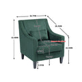 Coolmore Modern Accent Chair,Upholstered Armchair With Scooped Arms For Bedroom,Apartment,Studio,Office,Waiting Room Emerald Corduroy Emerald Primary Living Space Foam Corduroy