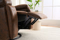 Oversized Single Sofa Armchair With Side Pockets Couches, For Living Room Meeting Room Bedroom Brown Faux Leather 1 Seat