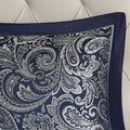 12 Piece Comforter Set With Cotton Bed Sheets Navy King King Navy Polyester