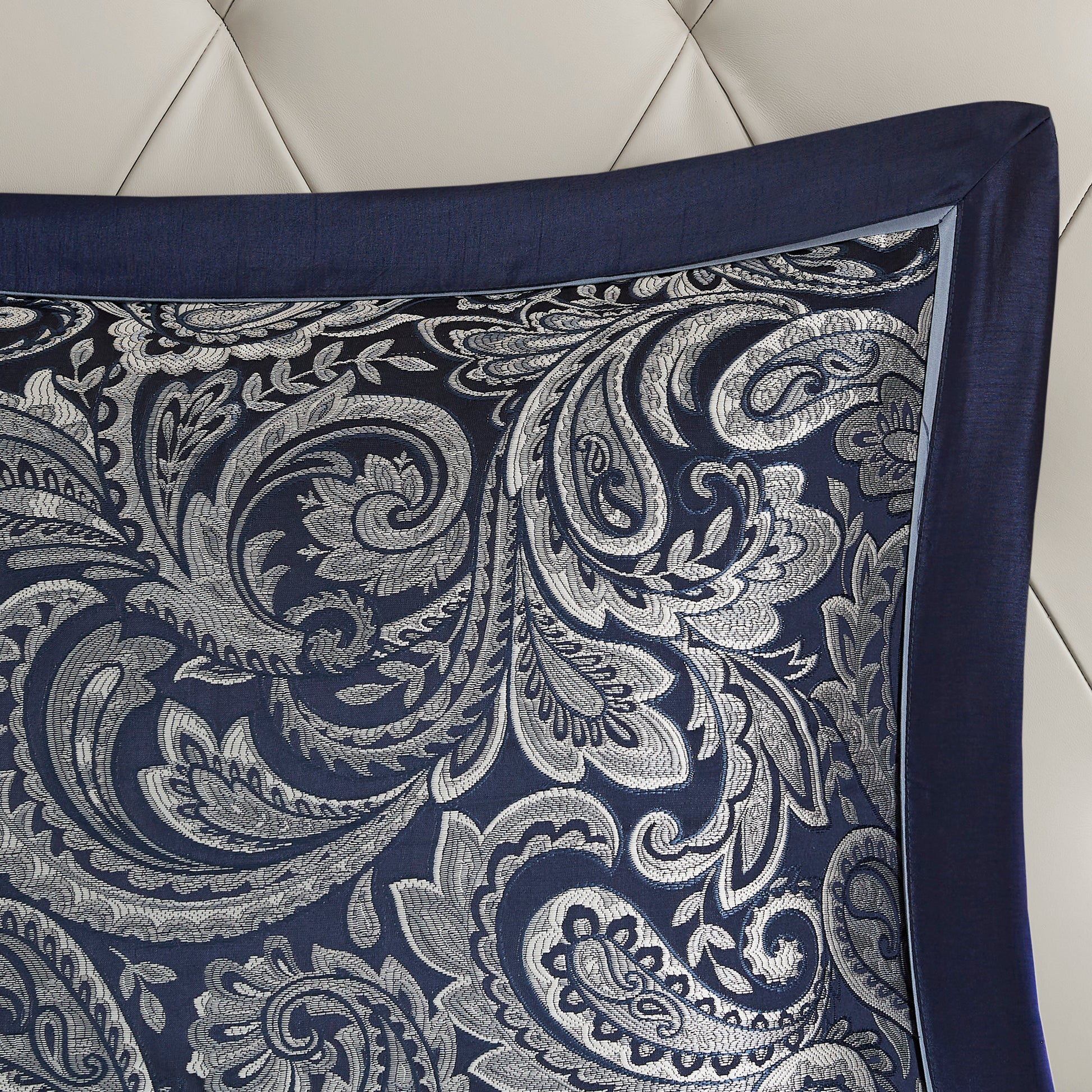 12 Piece Comforter Set With Cotton Bed Sheets Navy King King Navy Polyester