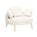 3206Beigecomfortable Seating Suitable For Small Apartment Bedroom Space Balcony Small Sofa Bed Lazy Small Sofa Sofa With Small Coffee Table Lunch Break Leisure Afternoon Tea Ti Beige Corduroy 1 Seat