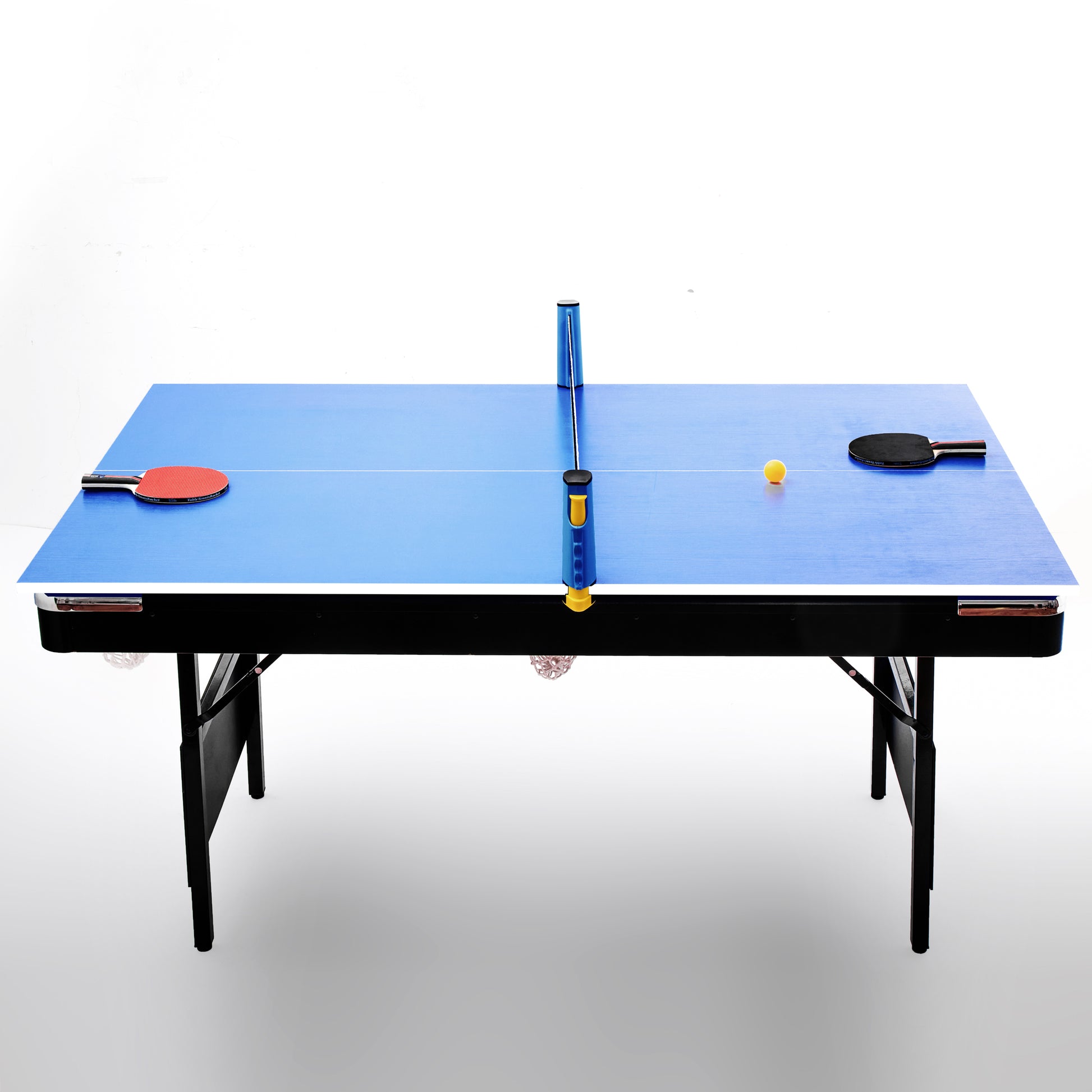 5.5F 3 In 1 Billiard Table, 3 In 1 Pool Table, 3 In 1 Table Tennis Table, Billiards, Pool Table, Multifunctional Billiard Table, Multifunctional Pool Table, Multifunctional Table Tennis Table, Table Balls Sports Black Blue Without Foldable Primary Living