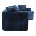 Coolmore Boucle Sofa 3 Seater For Living Room Oversized Comfy Sofa Unique Double Seat And Corner Construction For Apartment, Office Left Hand Facing Navy Navy Primary Living Space Foam Boucle 3 Seat