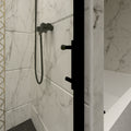 Shower Doors Matte Black Tempered Glass