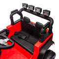 24V Kids Ride On Car W Parents Remote Control,400W Motor,Four Wheel Suspension,Adjustable Speed,Usb,Mp3,Music,Bluetooth,Large Display Screen,Power Display,Portable Handle,Safety Belt For Kids Aged 3 . Red 50 99 Lbs Polypropylene