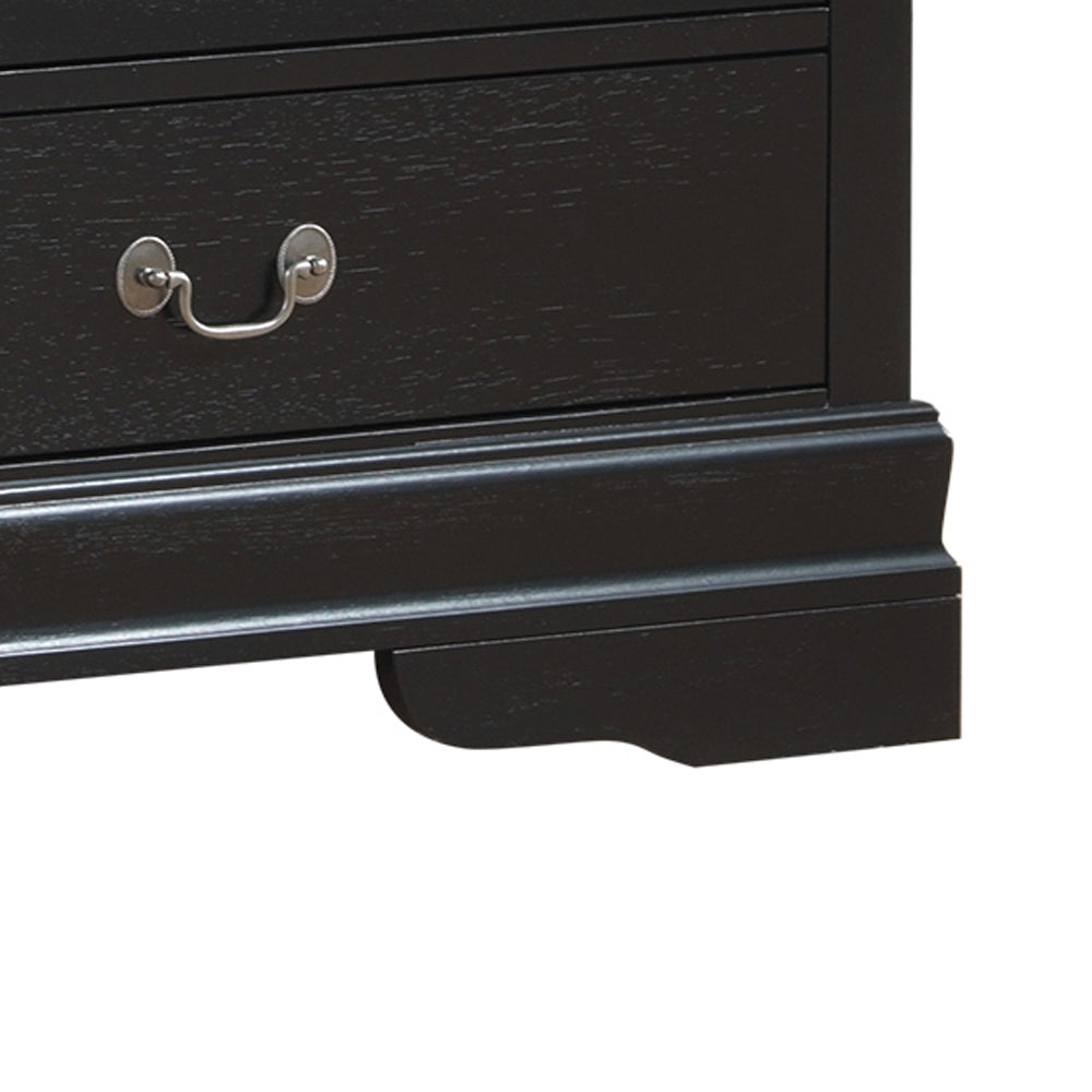 Louisphillipe G02150 D Dresserblack Black 5 Drawers & Above Partice Board Mdf Pine Wood