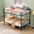 Full Over Full Metal Bunk Bedno Box Spring Needed, Easy Assemble Black Metal