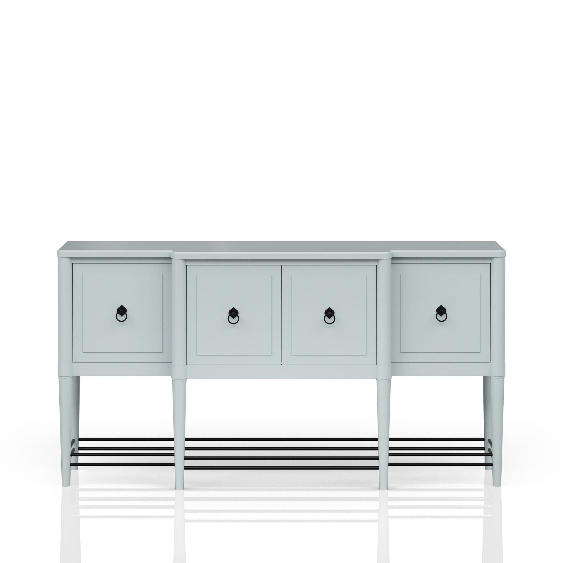 Breakfront Sideboard In A Ocean Finish Light Blue Solid Wood Mdf