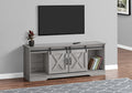 Tv Stand, 60 Inch, Console, Media Entertainment Center, Storage Cabinet, Living Room, Bedroom, Grey Laminate, Transitional Grey 80 89 Inches Particle Board