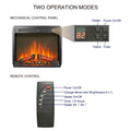 23 Inch Electric Fireplace Insert, Ultra Thin Heater With Log Set & Realistic Flame, Remote Control With Timer, Overheating Protection Powder Coated Electric Antique Black Vent Free Yes Insert Tempered Glass Sheet Metal Electric