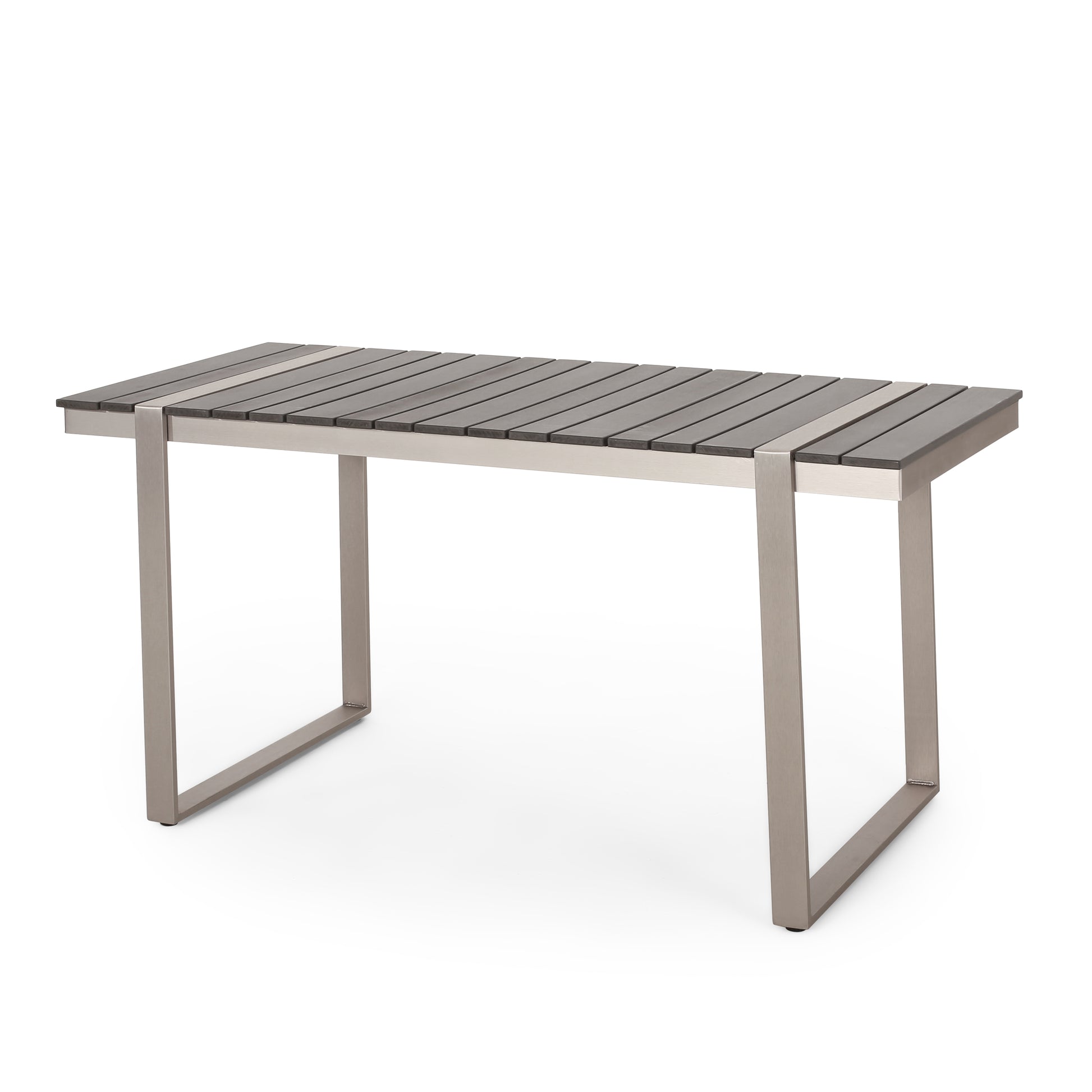 Dining Table, Silver Gray Gray Wood