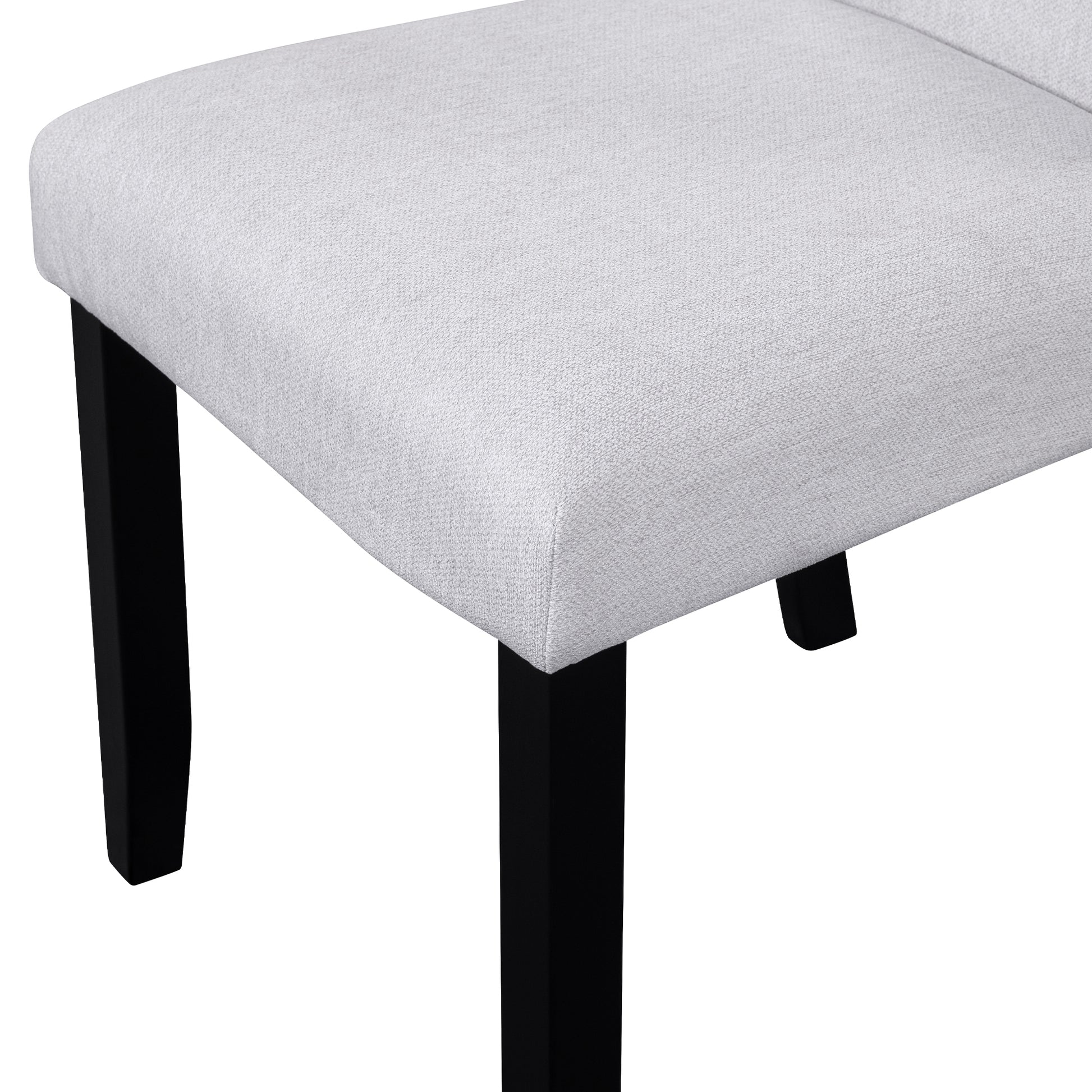 5 Piece Round Dining Table Set, 43 Inch Modern Dining Table And 4 Upholstered Chairs For Dining Room, Kitchen Room, Living Room, Easy Assembly Upholstered Chair Beige White Dining Room American Design,Farmhouse,Mid Century Modern,Modern Round Round