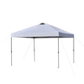 Outsunny 10' X 10' Pop Up Canopy Tent, Instant Sun Shelter With 3 Level Adjustable Height, Top Vents And Wheeled Carry Bag For Outdoor, Garden, Patio, White White Steel