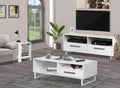 Tv Stand Modern White Media Console Entertainment Center With Storage Fits 75