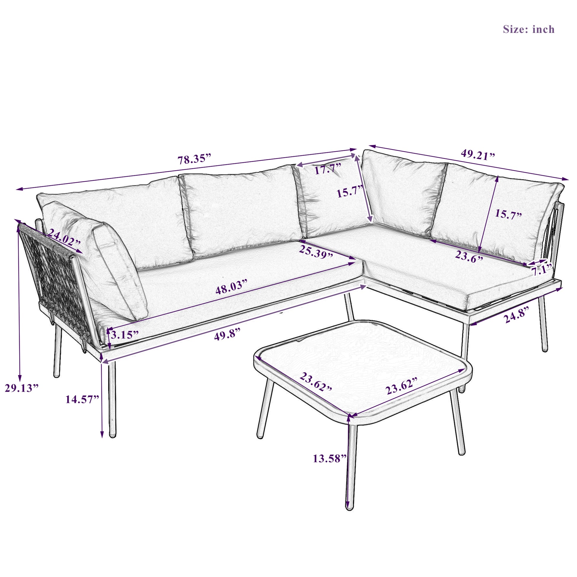 Wf319077Aae Grey Rattan Metal