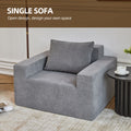 Sofa In A Box Foam Sofa Couch With Pillow, Bean Bag Chairs For Adults Stuffed High Density Foam, Large Bean Bag Sofa For Living Room Bedroom Gaming Room Plain Grey Primary Living Space Medium Soft Medium Duty American Design,European Square Arms Foam