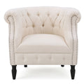 Akira Club Chair Beige Fabric