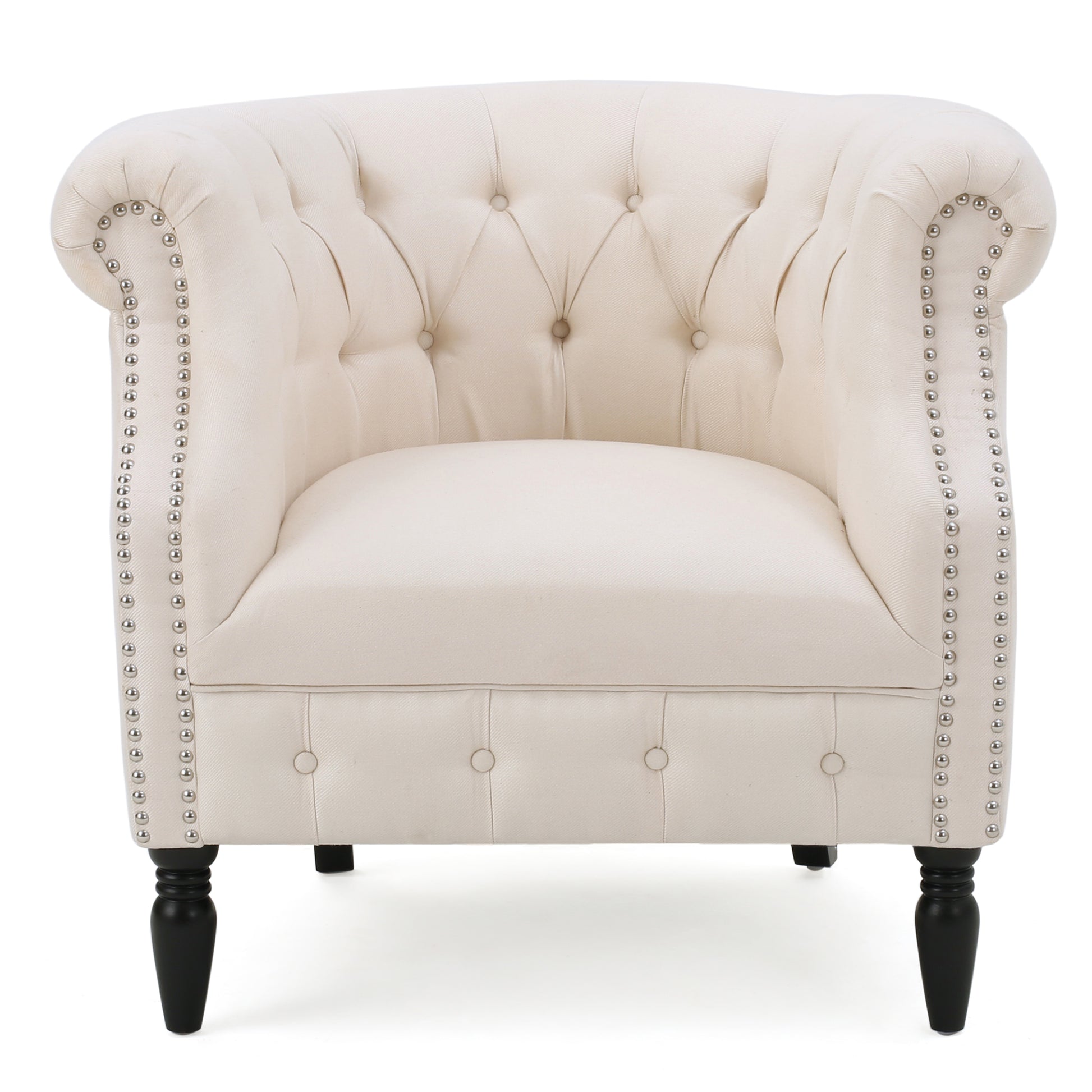 Akira Club Chair Beige Fabric