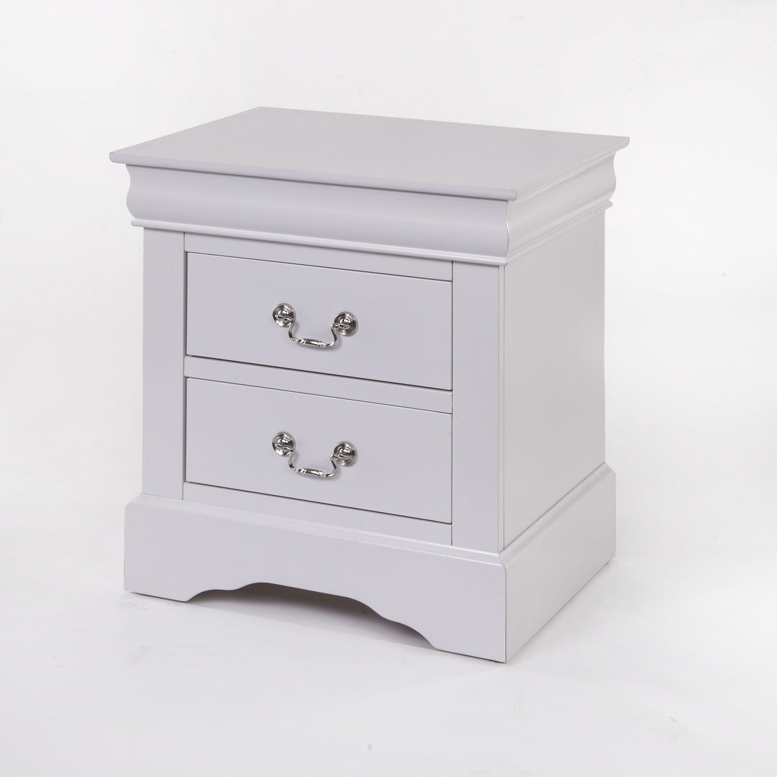 Louis Philippe Iii White Finish Nightstand White Synthetic Wood