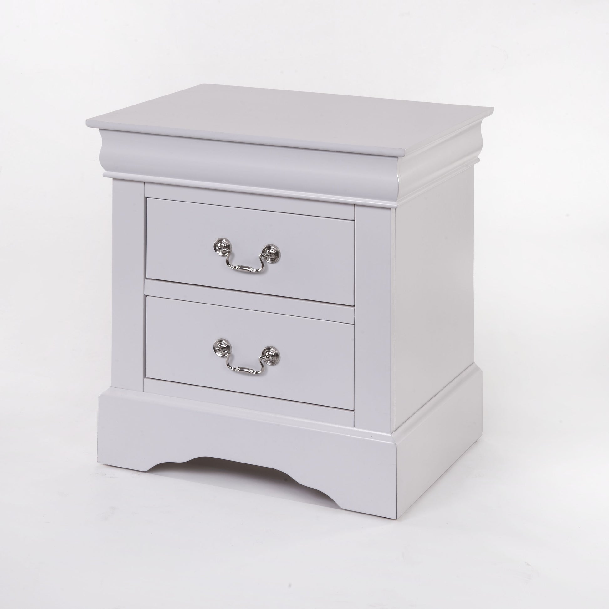 Louis Philippe Iii White Finish Nightstand White Synthetic Wood