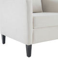 Living Room Chairs, Accent Armchair With Lumbar Pillow, Elegant Bedroom Reading Chair, Mid Century Design, Upholstered Sofa Chair, Beige Beige Primary Living Space Modern Birch Polyester Polyester