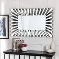 Wall Mirror Decor Sunburst Rectangle Mirrrors Silver Modern Mirror For Home Decor Silver Art Deco,Modern Mdf Glass,Mirror