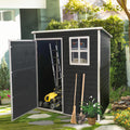 5X3Ft Resin Outdoor Storage Shed Kit Perfect To Store Patio Furniture,Black Black Polypropylene