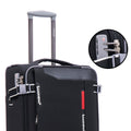 Softside Upright Luggage Set Expandable, Lightweight,4 Piece 20 24 28 32 Black Fabric