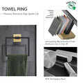 5 Pc Bathroom Accessory Set In Black Gold Towel Bar Toilet Paper Holder Hook Towel Ring Gold Black Stainless Steel