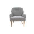 Chenille Armchair, Modern Style Accent Chair With Wood Legs, Comfy Design For Living Room, Bedroom, Office, Gray Gray Foam Wood Fabric