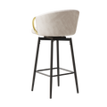 30 Inch Dining Chairs Set Of 2 Modern Style 360 Swivel Bar Chairs With Simple Design, Comfortable High Stools, And Flexible Dining Chairs Suitable For Bars, Restaurants,Velvet Bar Chair Beige30 Inch