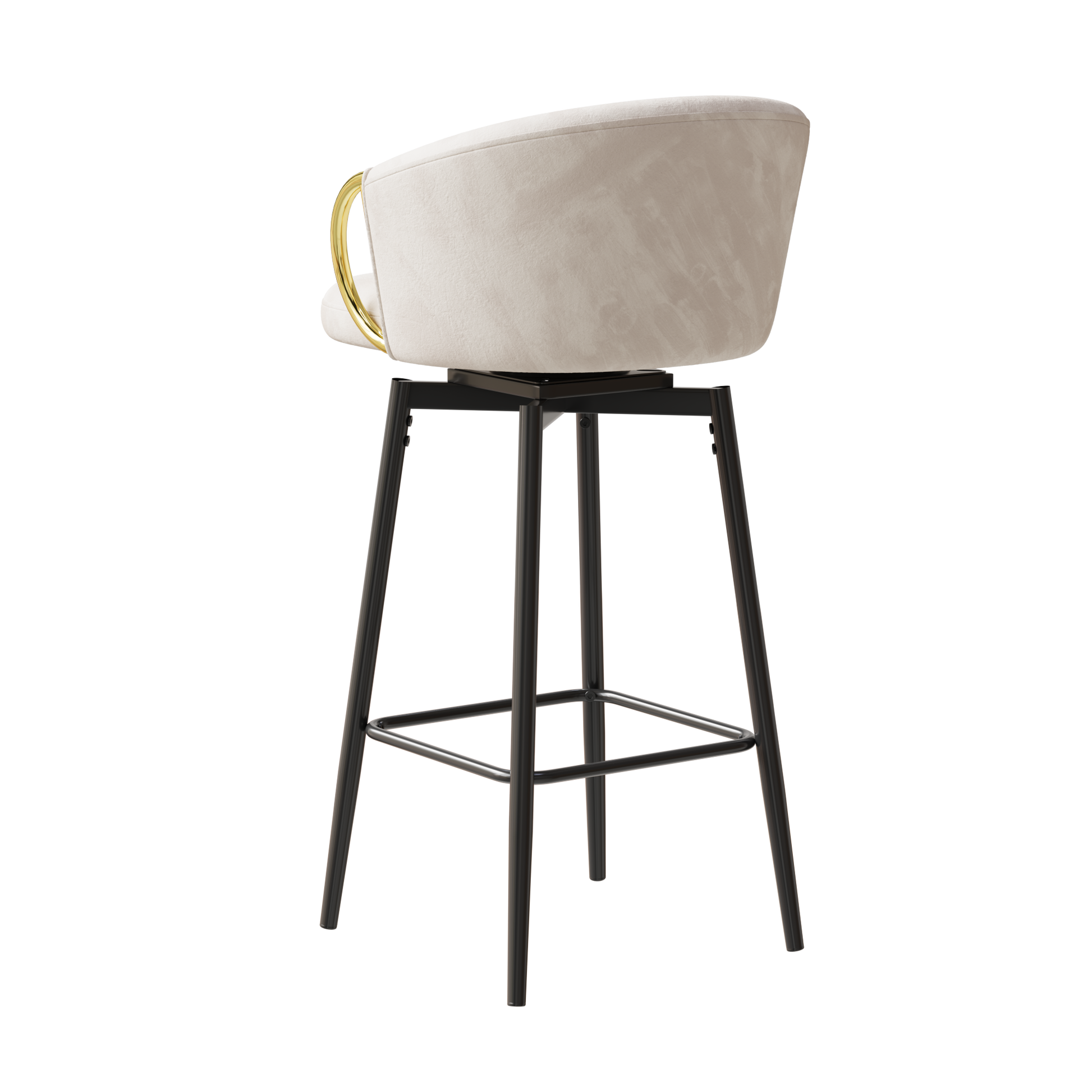 30 Inch Dining Chairs Set Of 2 Modern Style 360 Swivel Bar Chairs With Simple Design, Comfortable High Stools, And Flexible Dining Chairs Suitable For Bars, Restaurants,Velvet Bar Chair Beige30 Inch