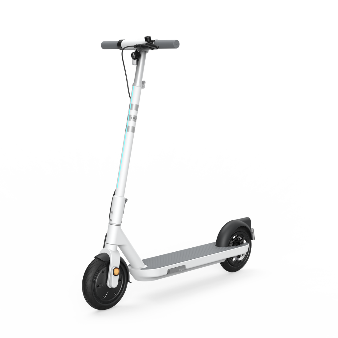 Foldable Electric Scooter W 18.6 Miles Max Operating Range & 15.5 Mph Max Speed White White Aluminum
