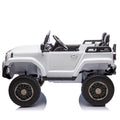 24V Two Seater Kids Ride On Car W Parents Remote Control, Licensed Toyota Lc250,110W Motors,With Shovel,Three Point Seat Belt,Slow Start,Speed Adjustment,Bluetooth,Music For Kids Aged 3 . White Polypropylene