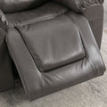 360 Swivel And Rocking Home Theater Recliner Manual Recliner Chair With Wide Armrest For Living Room,Bedroom, Grey Grey Foam Pu