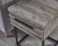 Fentina 3 Piece Upholstered Bedroom Set, Tufted Velvet Wingback Bed With Two Gray Nightstands Box Spring Required Queen Grey Blue Wood 3 Piece Set Bedroom Bed Included,Nightstand Included Contemporary Wood Tufted Polyester Engineered Wood